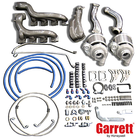 Garrett Ford Mustang GT Twin Turbo Kit - GT3076R-WG 1000 HP